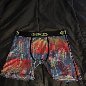 PSD Men's Vibrant Blue and Red Boxer Briefs